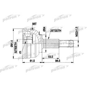 

Шрус наружный Patron PCV9529