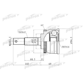 

Шрус наружный Patron PCV9623