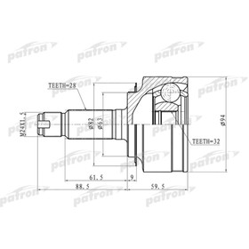 

Шрус наружный Patron PCV9744