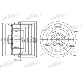 

Барабан тормозной Patron PDR1003