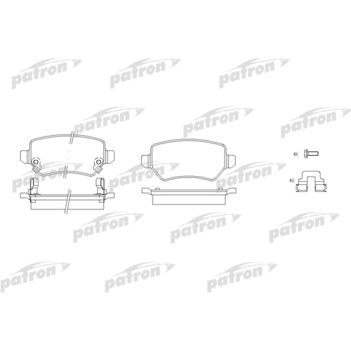 Колодки тормозные Patron PBP1521