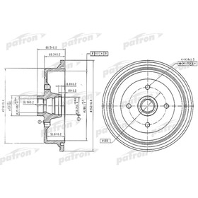 

Барабан тормозной Patron PDR1198