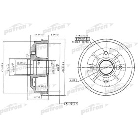 

Барабан тормозной Patron PDR1370