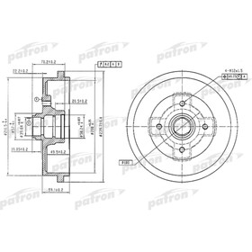 

Барабан тормозной Patron PDR1404