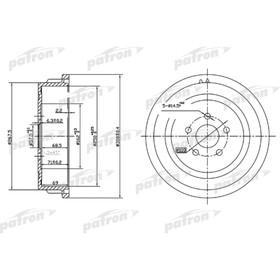 

Барабан тормозной Patron PDR1479