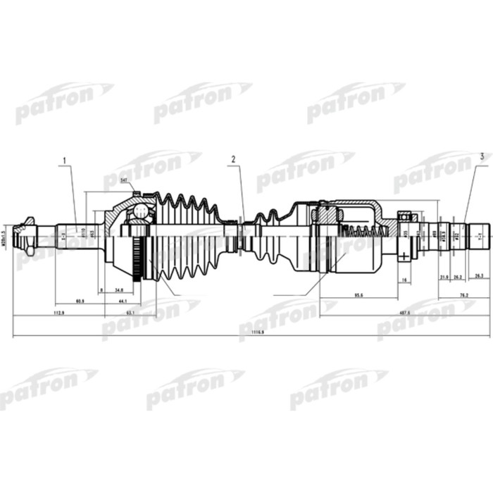 Полуось Patron PDS0087