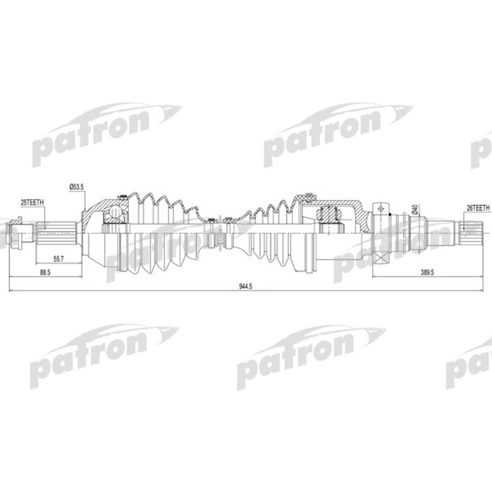 Полуось Patron PDS0179