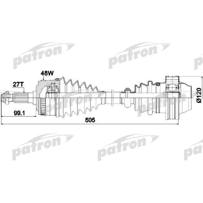 Полуось Patron PDS0185