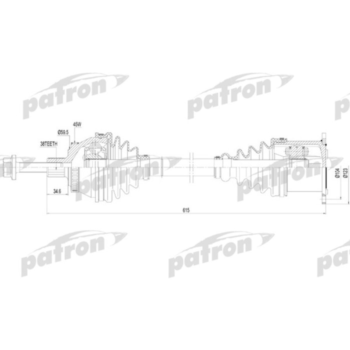 Полуось Patron PDS0186