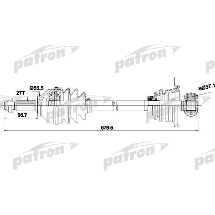 Полуось Patron PDS0196