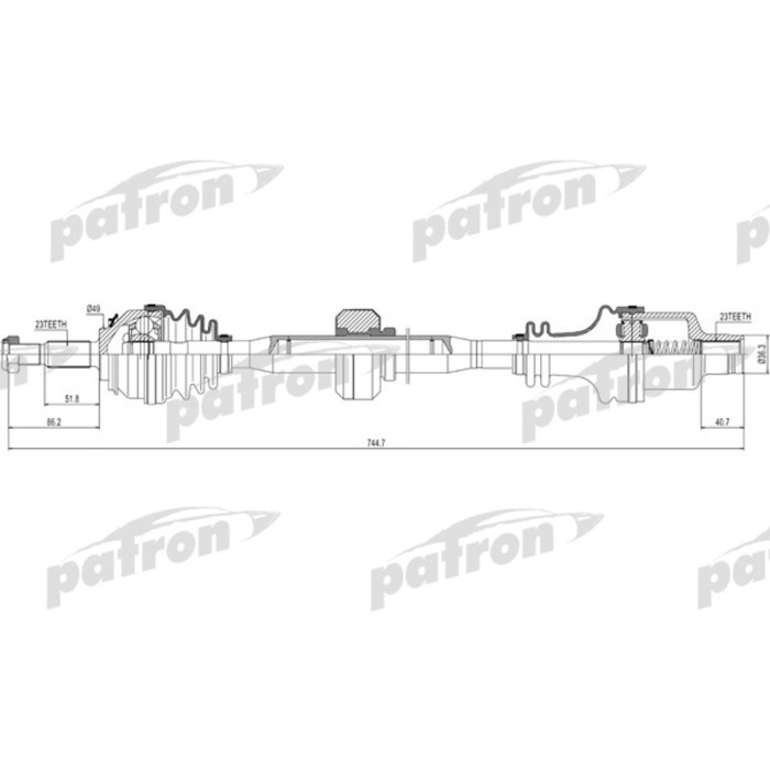 Полуось Patron PDS0220