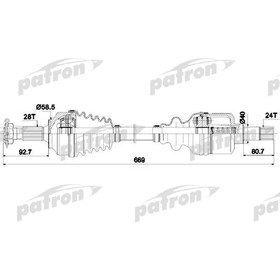 

Полуось Patron PDS0225