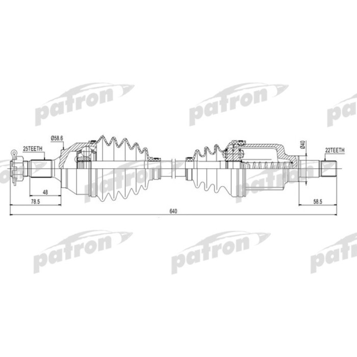 Полуось Patron PDS0229