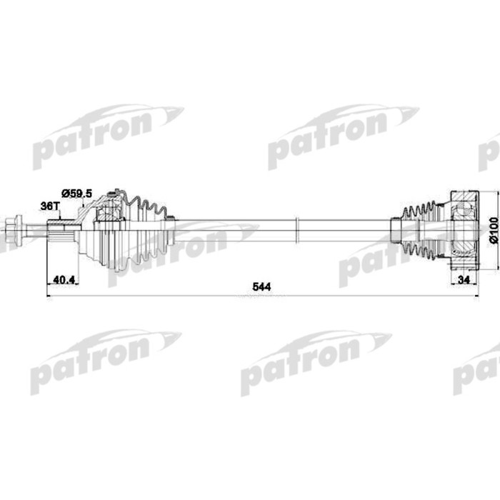 Полуось Patron PDS0253