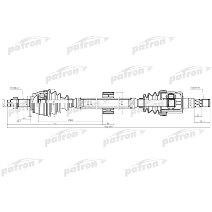 Полуось Patron PDS0286