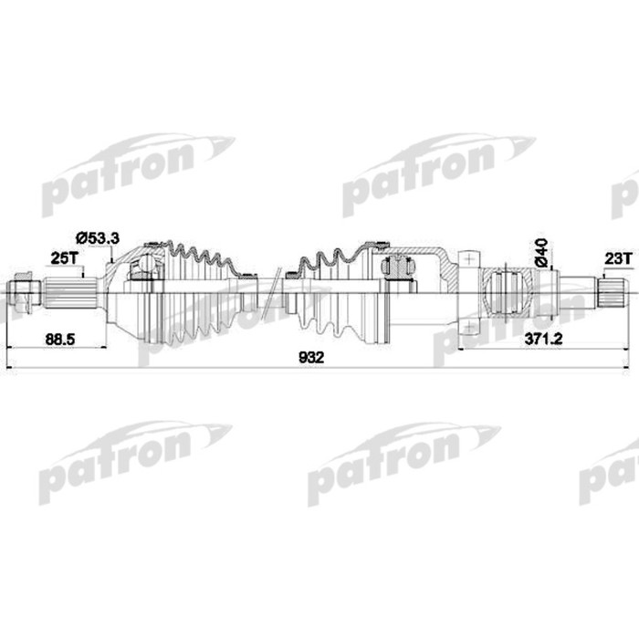 Полуось Patron PDS0346