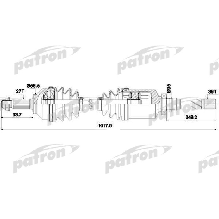 Полуось Patron PDS0378