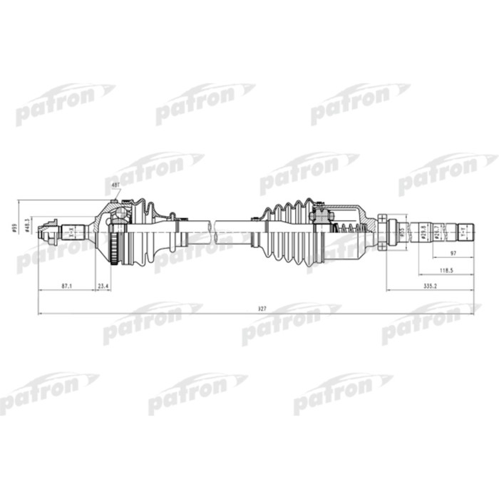 Полуось Patron PDS0390