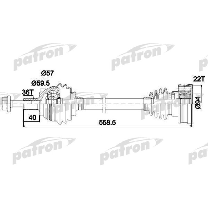 Полуось Patron PDS0410