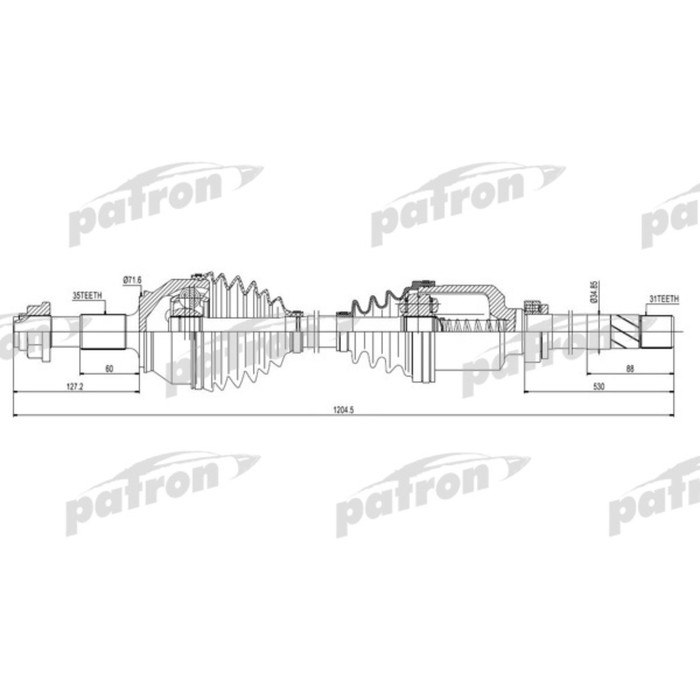 Полуось Patron PDS0427