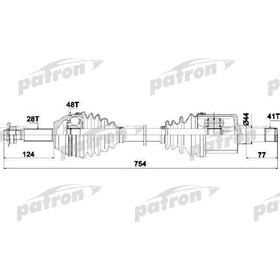 

Полуось Patron PDS0428