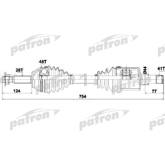 Полуось Patron PDS0428