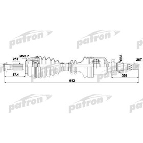 

Полуось Patron PDS0436