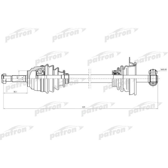 Полуось Patron PDS0587