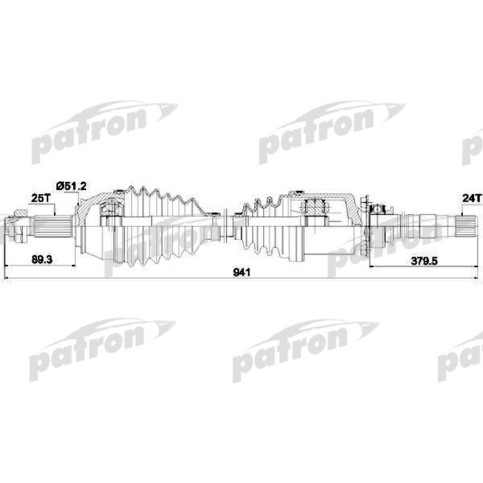 Полуось Patron PDS0636