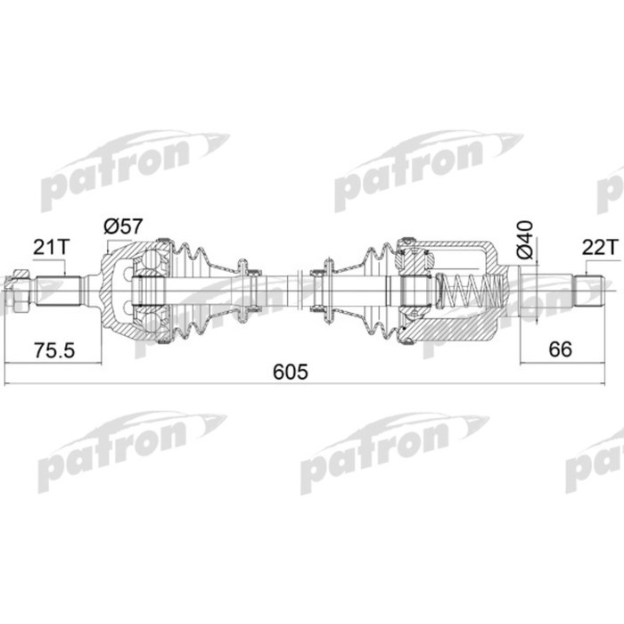 Полуось Patron PDS1062