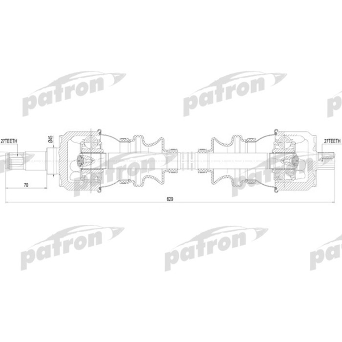 Полуось Patron PDS1092