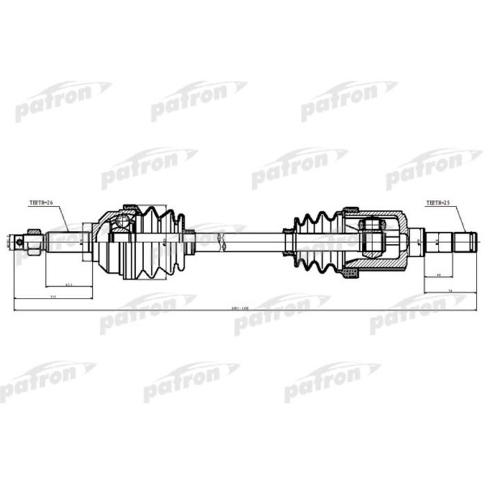 Полуось Patron PDS1970