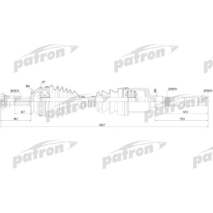 Полуось Patron PDS2818