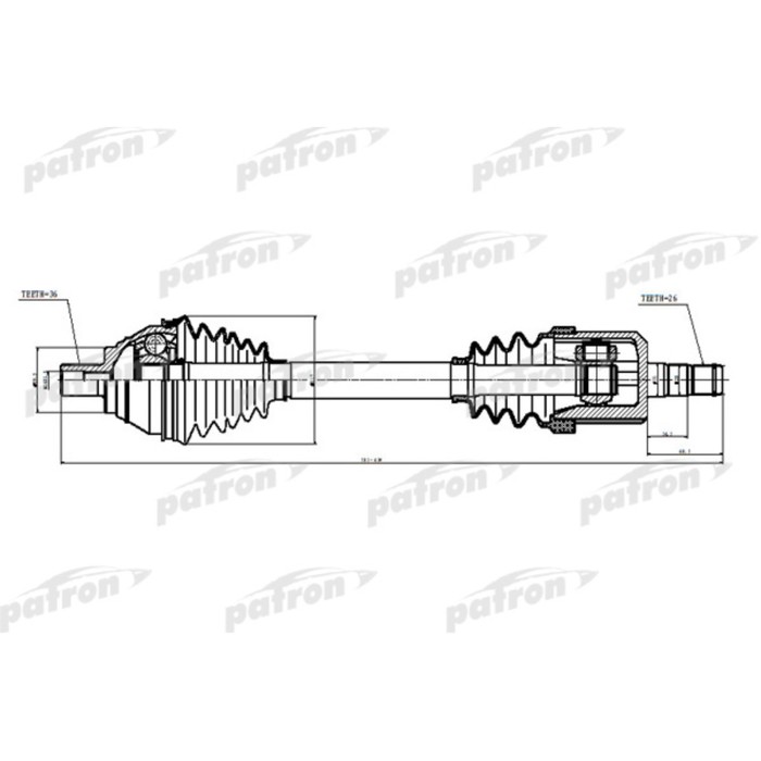 Полуось Patron PDS6876