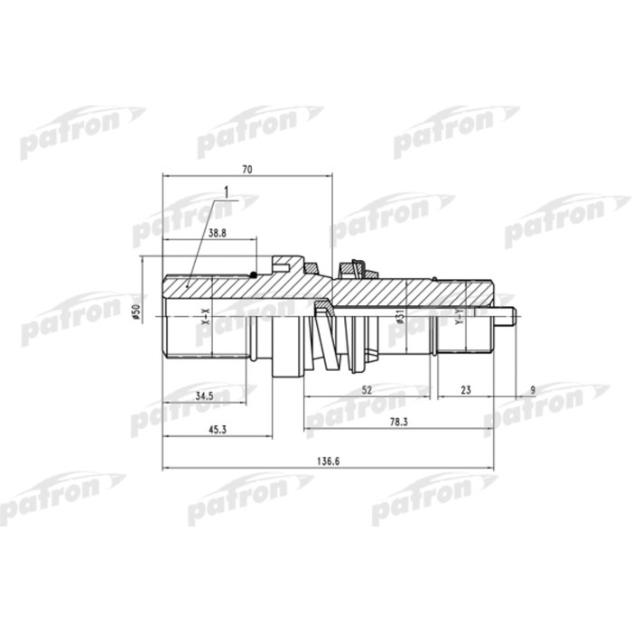 Вал приводной внутреннего Patron PDSV019