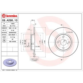 

Диск тормозной Brembo 08A29810
