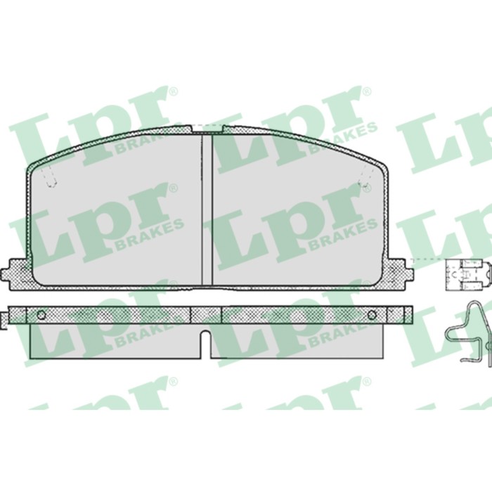 Колодки тормозные дисковые, комплект LPR 05P268