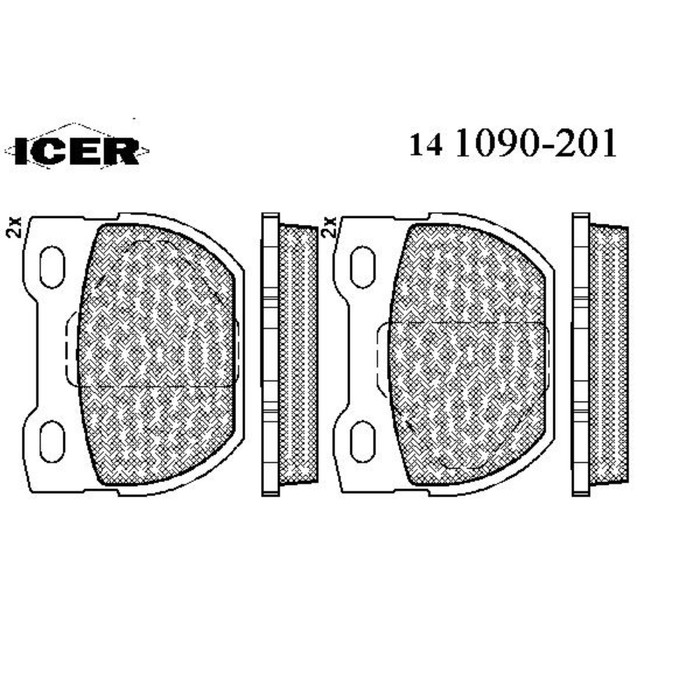 Колодки тормозные дисковые ICER 141090201