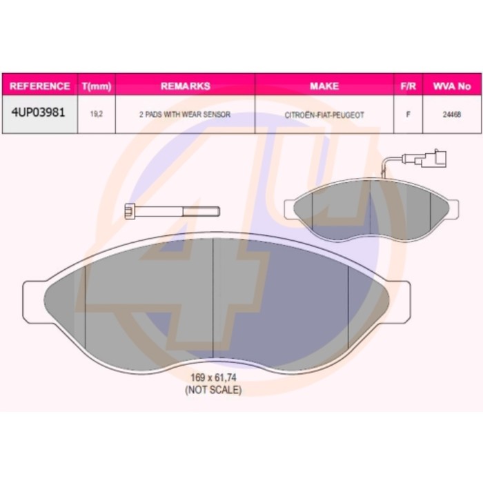 Колодки тормозные 4U 4UP03981