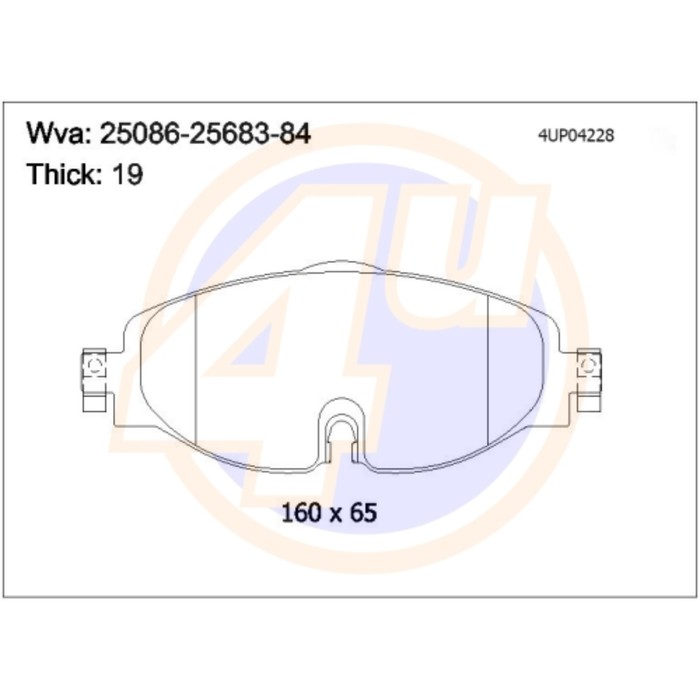 Колодки тормозные 4U 4UP04228