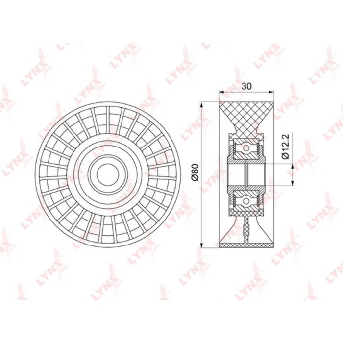 Ролик натяжной приводного ремня LYNX PB5068