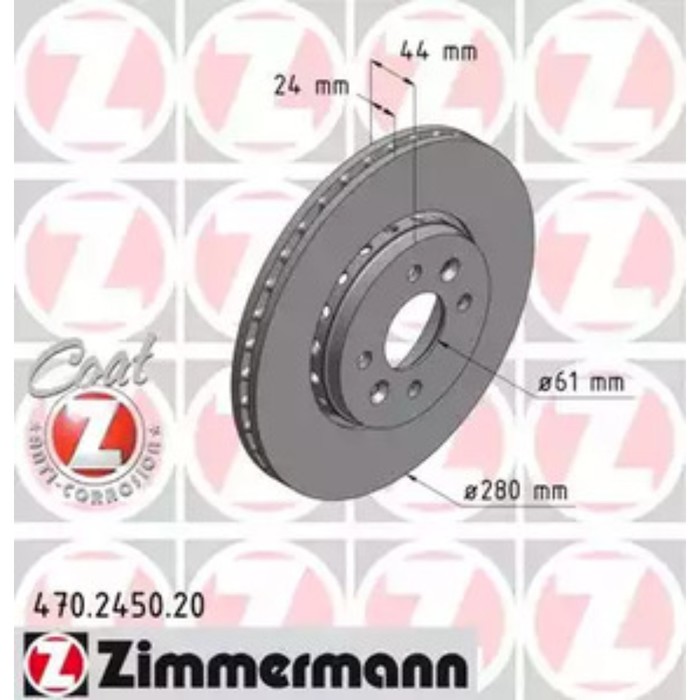 Диск тормозной ZIMMERMANN 470.2450.20