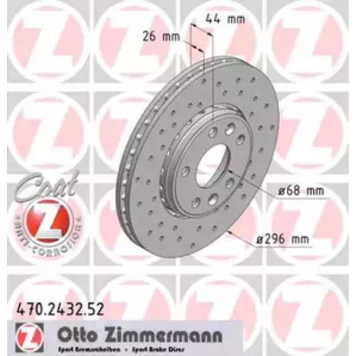 Диск тормозной ZIMMERMANN 470.2432.52