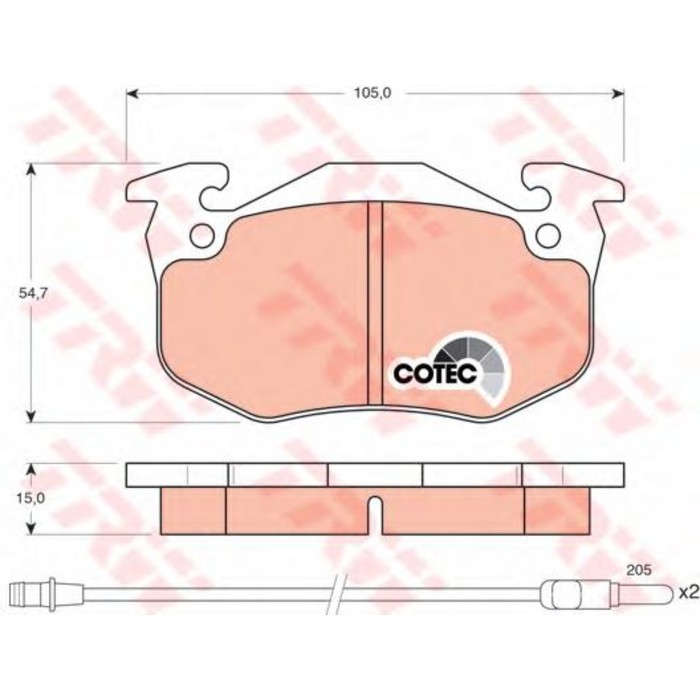 Колодки томрозные  TRW GDB328
