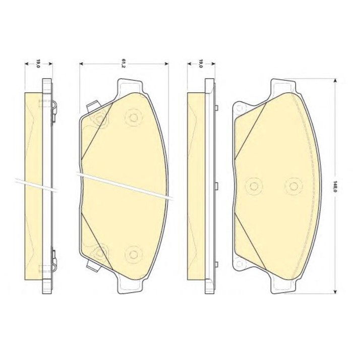 Колодки тормозные дисковые GIRLING 6118479