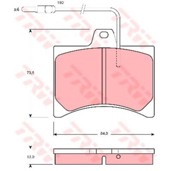 Колодки томрозные  TRW GDB276