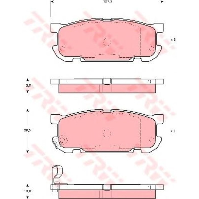 Колодки тормозные  TRW GDB3303