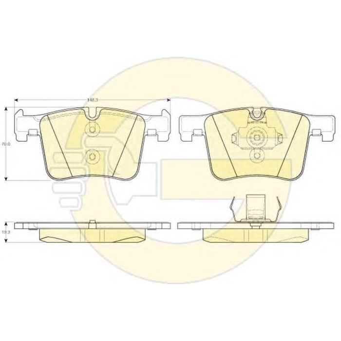 Колодки тормозные дисковые, комплект GIRLING 6119422