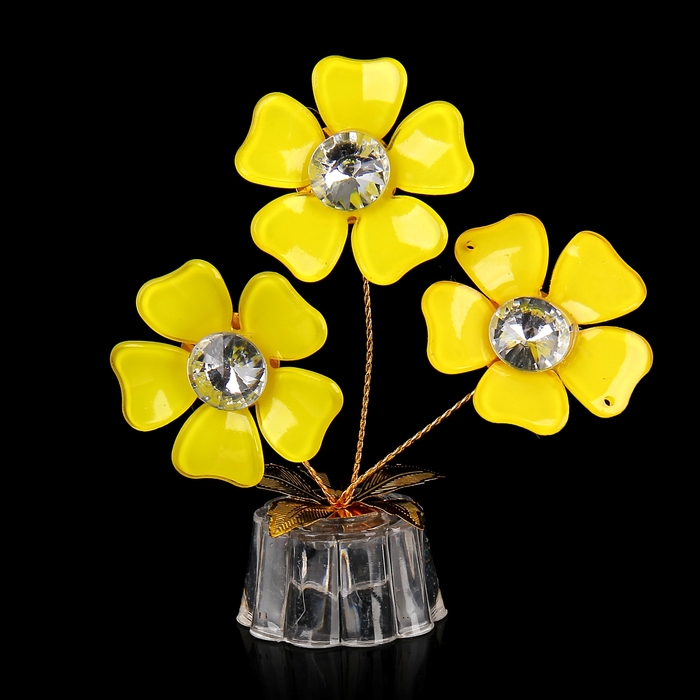 Сувенир "3 цветка с сердцевиной", ассорти