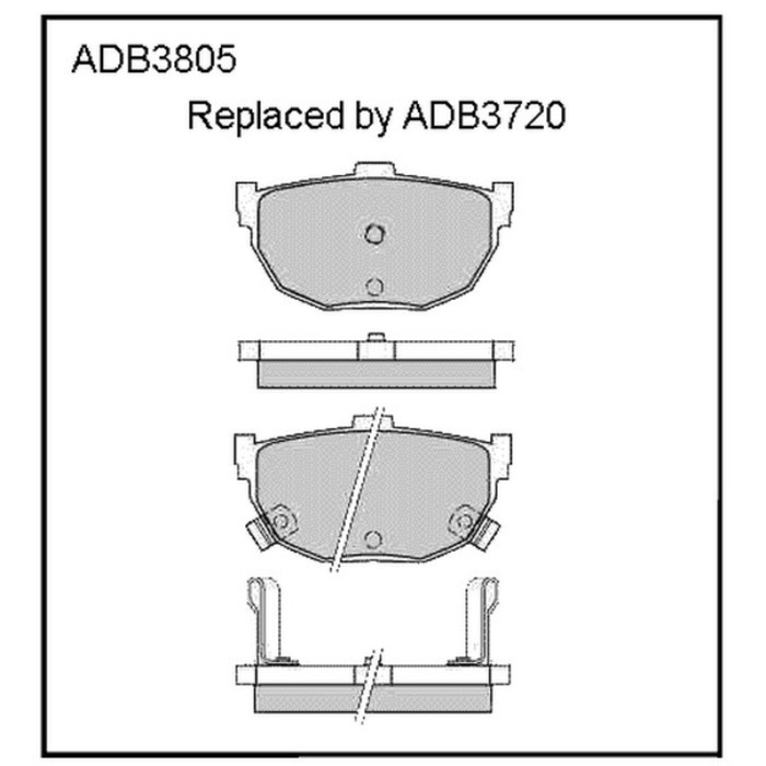 Колодки тормозные ALLIED NIPPON ADB3805